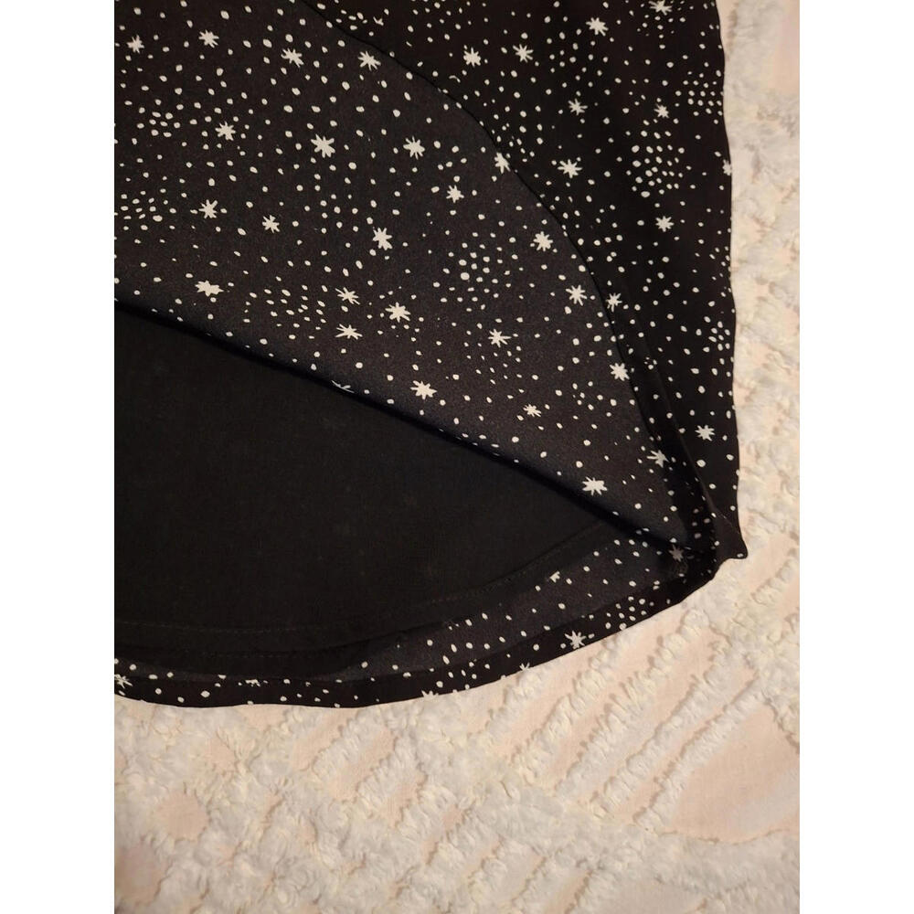 LOFT Women XS Tank Top Black Star Print V-Neck Sleeveless Lined Blouse - Picture 6 of 8